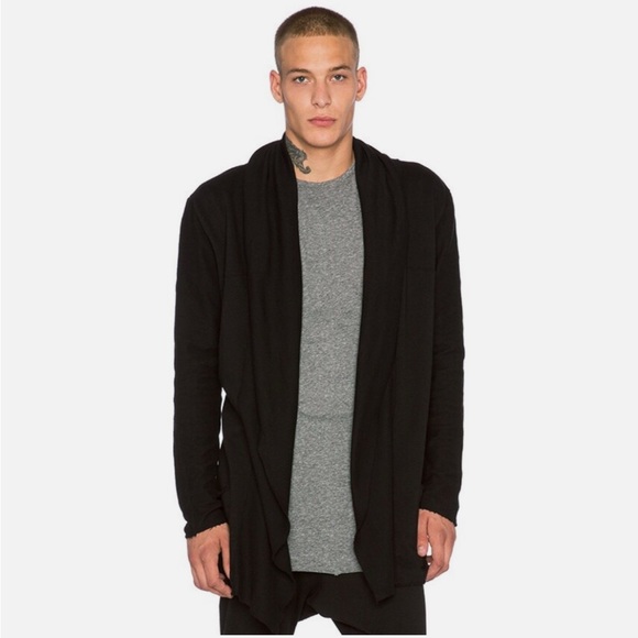 KNOMADIK by Daniel Patrick Men’s Shield Cloak Cardigan 100% Cotton French Terry - Picture 7 of 7